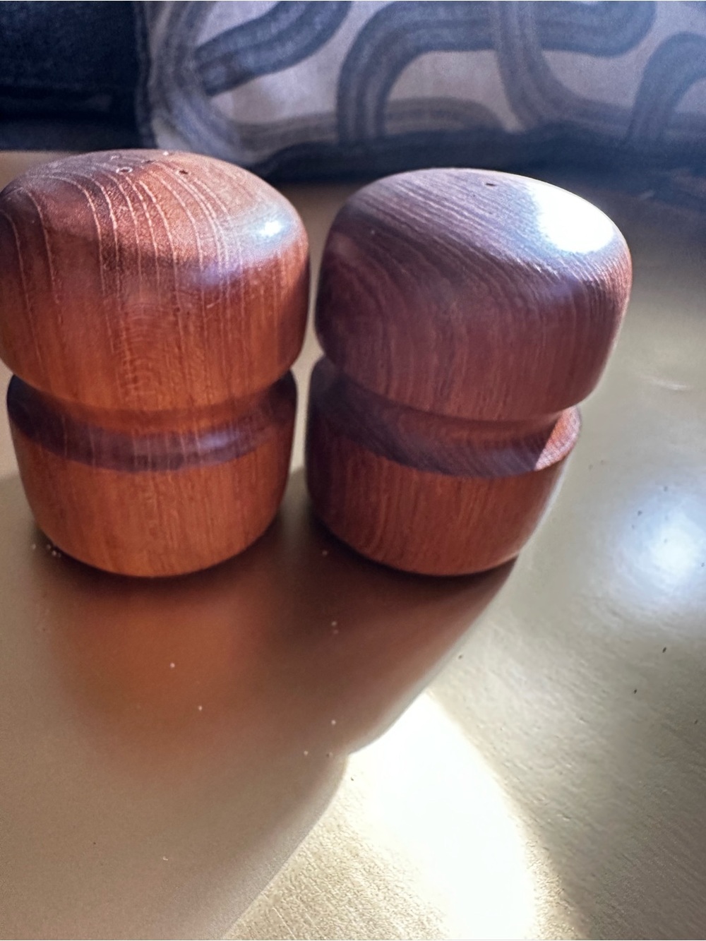 Vintage MCM Wooden Salt and Pepper Shakers